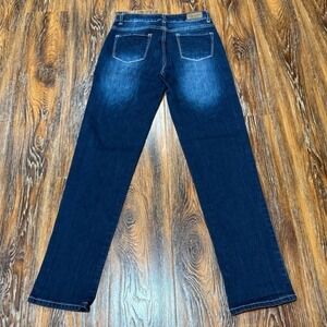 L&B Women's Size 4 Straight Leg Jeans Dark‎ Blue Lucky & Blessed Boot Denim